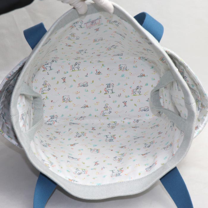 HERMES エルメス マザーズバッグ カブリオル トートバッグ ブルーナティエ レディース【中古】【美品】