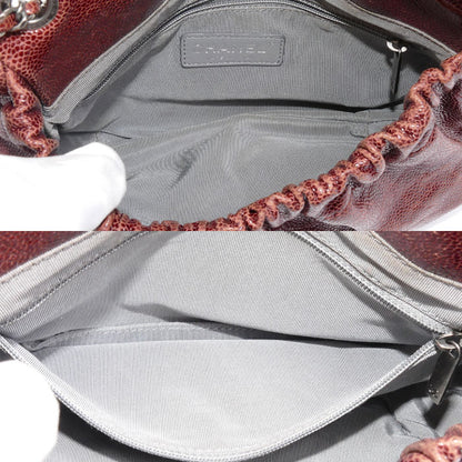 CHANEL シャネル キャビアスキン Wチェーンショルダー ショルダーバッグ ブラウン A67317 レディース【中古】