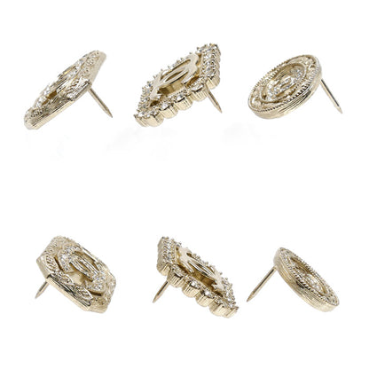 CHANEL シャネル メタル ラインストーン ココマーク 3点セット ブローチ レディース【中古】【美品】