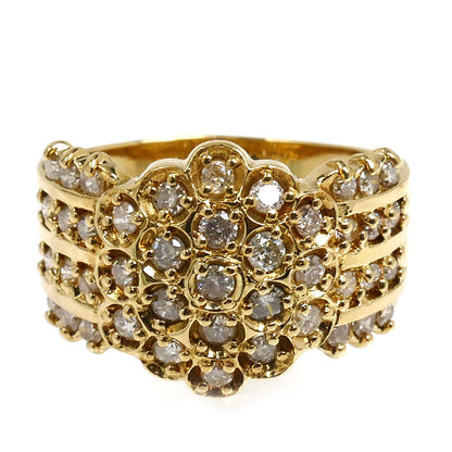 K18YG イエローゴールド リング・指輪 ダイヤモンド1.00ct 13号 4.6g レディース【中古】