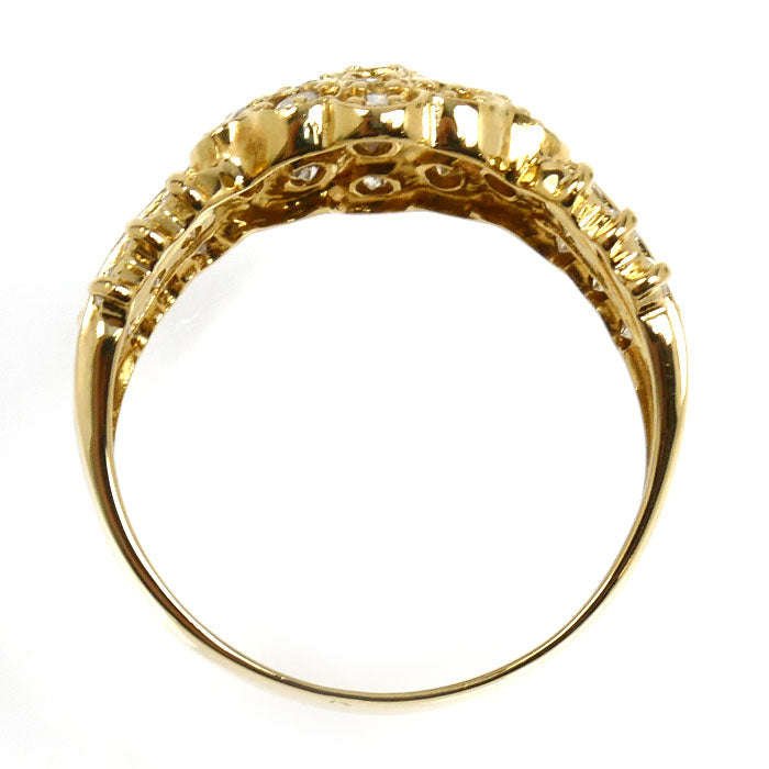 K18YG イエローゴールド リング・指輪 ダイヤモンド1.00ct 13号 4.6g レディース【中古】