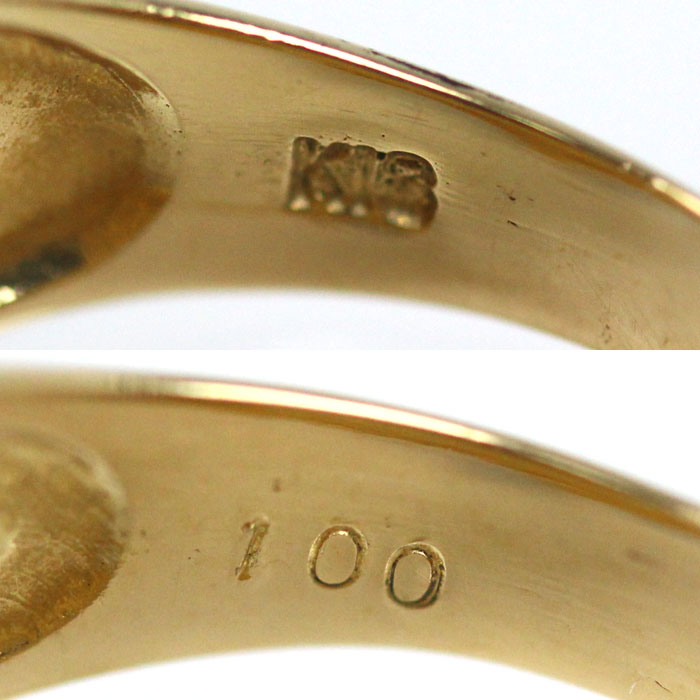 K18YG イエローゴールド リング・指輪 ダイヤモンド1.00ct 13号 4.6g レディース【中古】