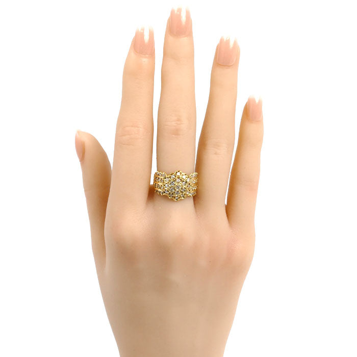 K18YG イエローゴールド リング・指輪 ダイヤモンド1.00ct 13号 4.6g レディース【中古】