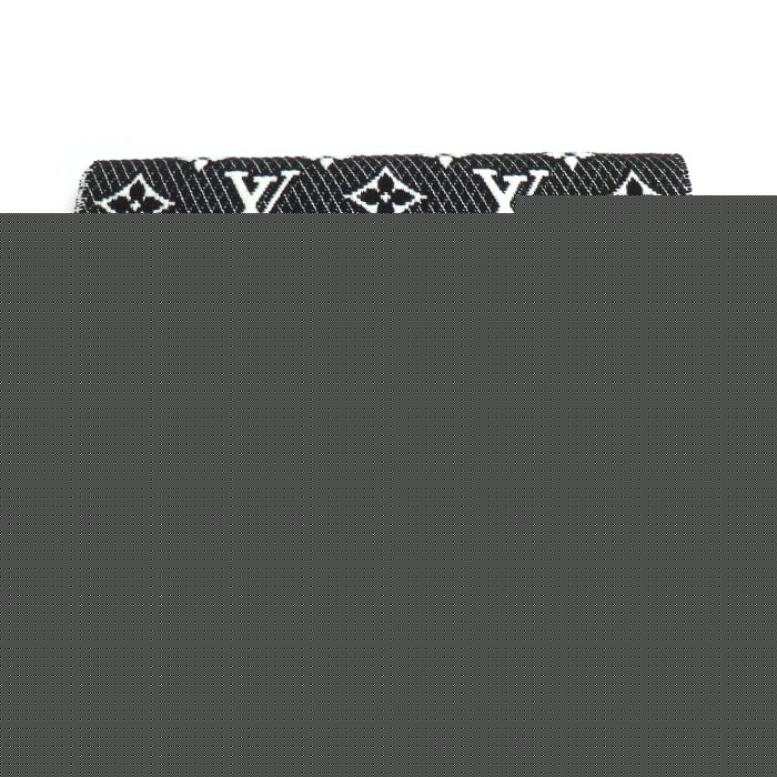LOUIS VUITTON ルイ・ヴィトン エシャルプLV トゥジュール マフラー ブラック ホワイト M77406 PI1221 ユニセックス【中古】
