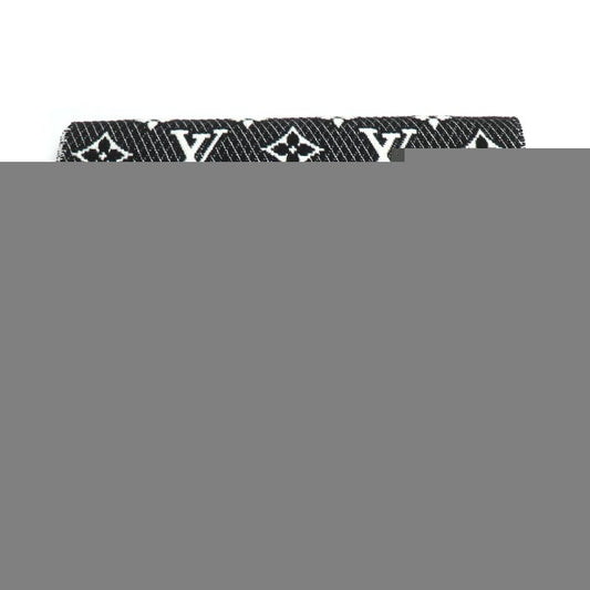 LOUIS VUITTON ルイ・ヴィトン エシャルプLV トゥジュール マフラー ブラック ホワイト M77406 PI1221 ユニセックス【中古】