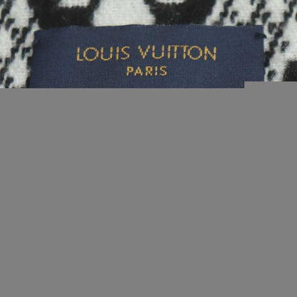 LOUIS VUITTON ルイ・ヴィトン エシャルプLV トゥジュール マフラー ブラック ホワイト M77406 PI1221 ユニセックス【中古】