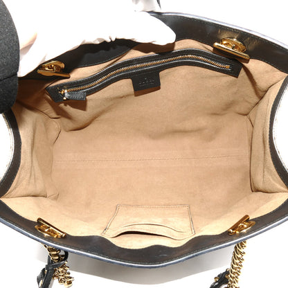 GUCCI グッチ パドロック　GG ミディアム ショルダーバッグ ベージュ ブラック 479197【中古】