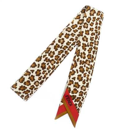FENDI フェンディ ラッピー レオパード スカーフ マルチカラー FXT011 レディース【中古】【美品】