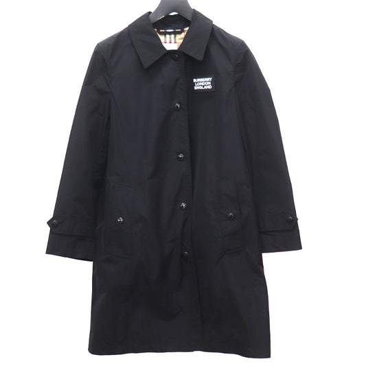 BURBERRY バーバリー ステンカラーコート ブラック 8022731 38 レディース【中古】