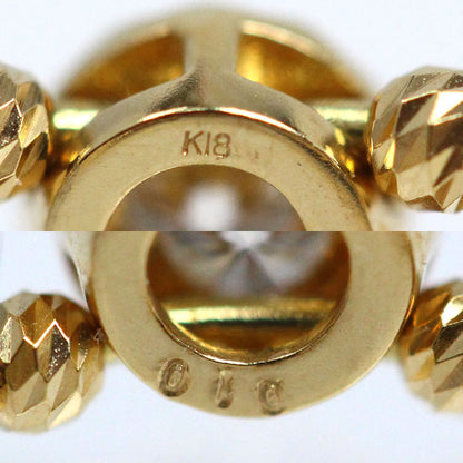 K18YG イエローゴールド イヤリング イヤーカフ ダイヤモンド0.10ct 1.8g レディース【中古】