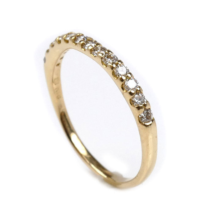 K18YG イエローゴールド リング・指輪 ダイヤモンド0.17ct 4号 1.0g ピンキー レディース【中古】