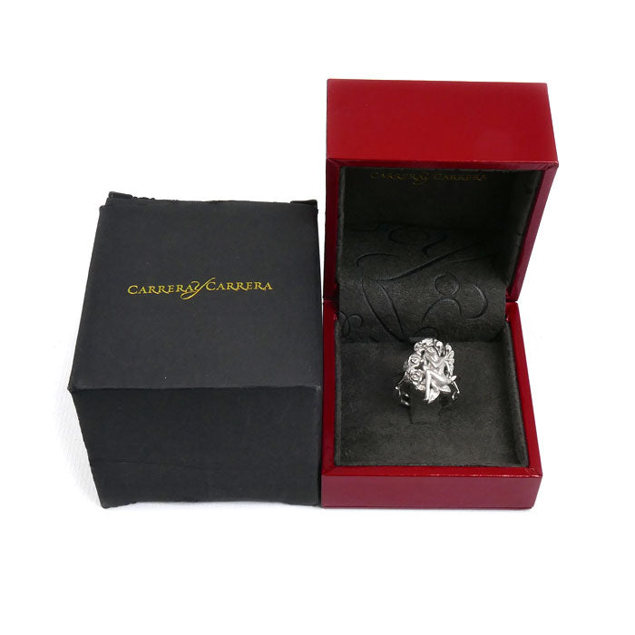 K18WG ホワイトゴールド カレライカレラ リング・指輪 15号 7.7g レディース【中古】