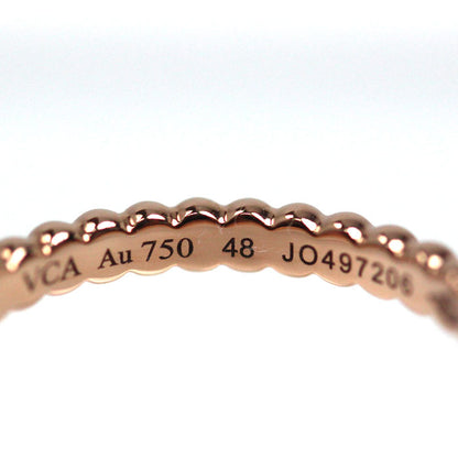 Van Cleef & Arpels ヴァンクリーフ＆アーペル K18PG ピンクゴールド ペルレ ゴールドパール リング・指輪 VCARPJMF48 8号 48 2.1g レディース【中古】【美品】