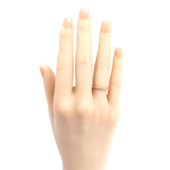 Van Cleef & Arpels ヴァンクリーフ＆アーペル K18PG ピンクゴールド ペルレ ゴールドパール リング・指輪 VCARPJMF48 8号 48 2.1g レディース【中古】【美品】