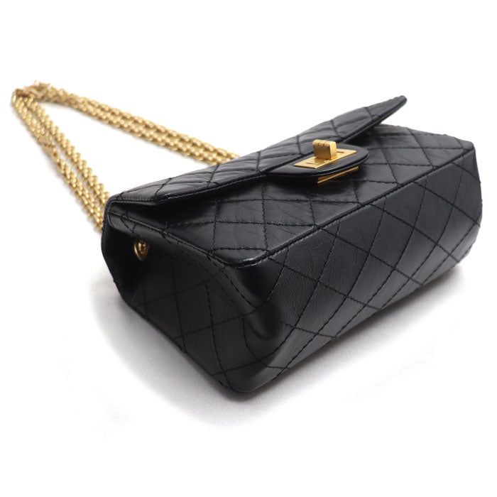 CHANEL シャネル 2.55 ミニ ハンドバッグ ショルダーバッグ ブラック AP0874 レディース【中古】