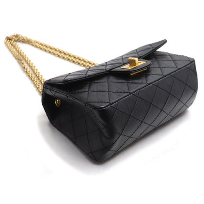 CHANEL シャネル 2.55 ミニ ハンドバッグ ショルダーバッグ ブラック AP0874 レディース【中古】