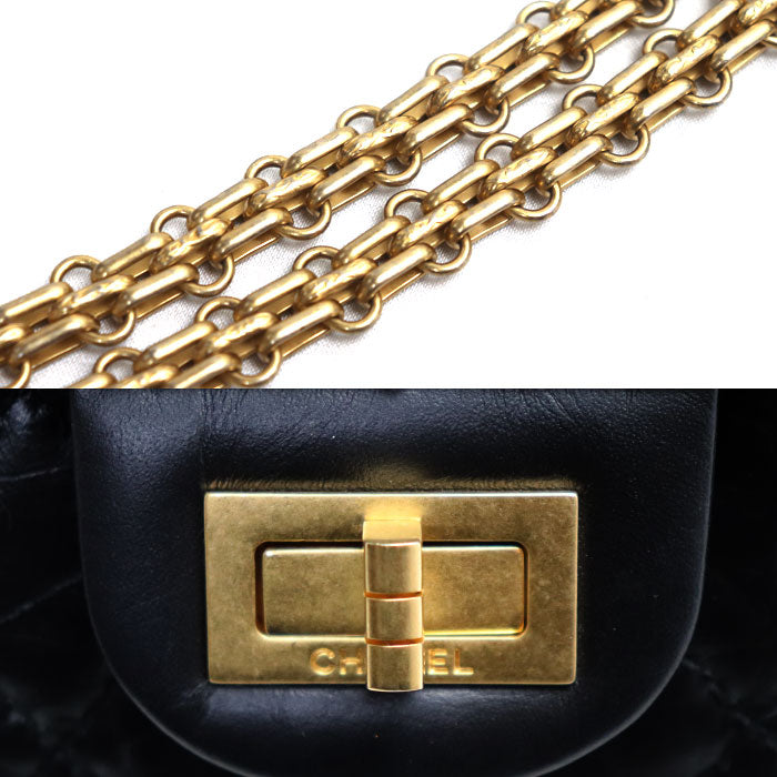 CHANEL シャネル 2.55 ミニ ハンドバッグ ショルダーバッグ ブラック AP0874 レディース【中古】