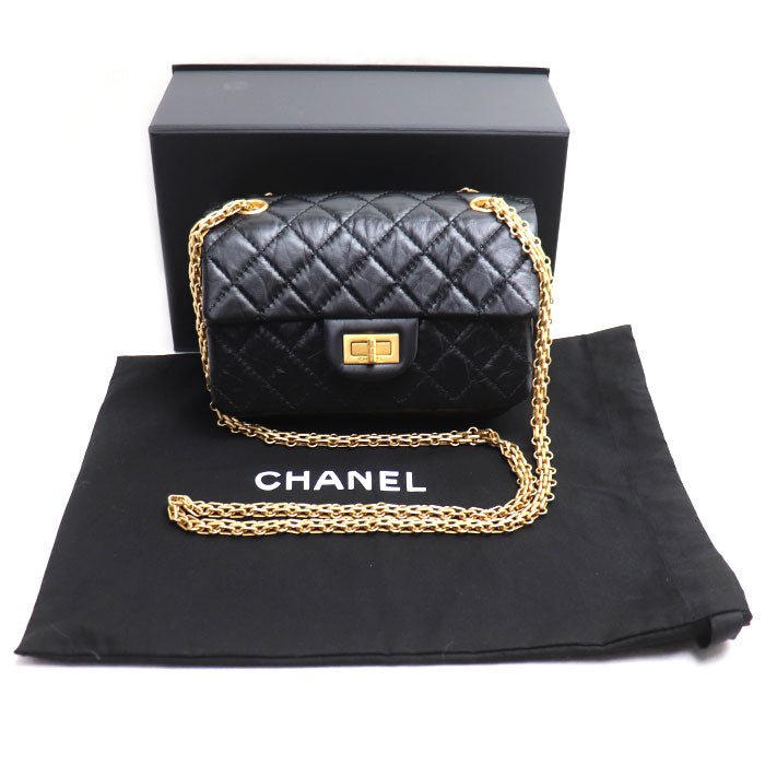 CHANEL シャネル 2.55 ミニ ハンドバッグ ショルダーバッグ ブラック AP0874 レディース【中古】