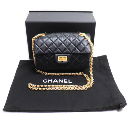 CHANEL シャネル 2.55 ミニ ハンドバッグ ショルダーバッグ ブラック AP0874 レディース【中古】