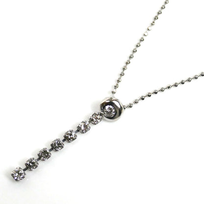Pt850プラチナ ネックレス ダイヤモンド0.35ct 4.2g 40cm レディース【中古】