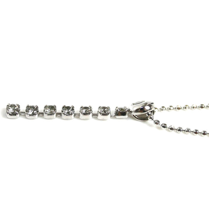 Pt850プラチナ ネックレス ダイヤモンド0.35ct 4.2g 40cm レディース【中古】