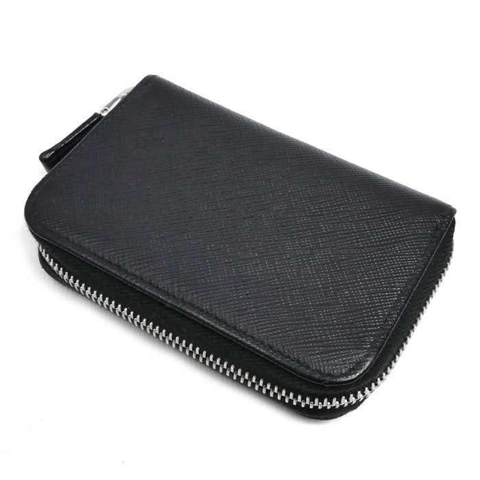 PRADA プラダ サフィアーノ トライアングル ロゴ コインケース ブラック 2MM358 QHH F0002 ユニセックス【中古】
