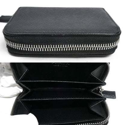 PRADA プラダ サフィアーノ トライアングル ロゴ コインケース ブラック 2MM358 QHH F0002 ユニセックス【中古】