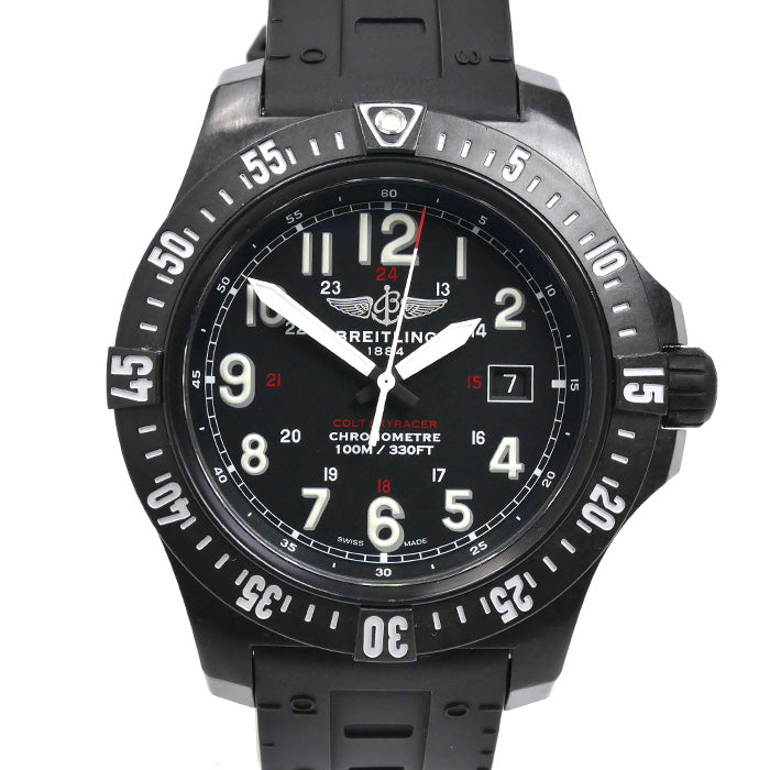 BREITLING ブライトリング コルト スカイレーサー 腕時計 電池式 ブラック X74320E4/BF87 メンズ【中古】【美品】