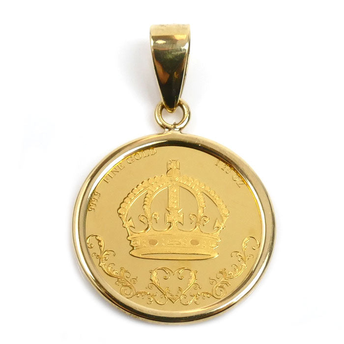 K24YG/K18YG Royal Glory 1/25OZ ペンダントトップ 1.6g ユニセックス【中古】【美品】