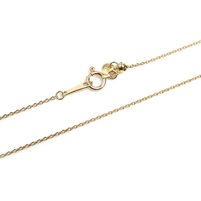 K18YG イエローゴールド ネックレス 小豆 1.4g ～50cm フリーチェーン レディース【中古】