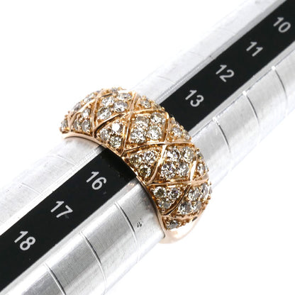 GSTV K18PG ピンクゴールド リング・指輪 ダイヤモンド1.00ct 15号 4.9g レディース【中古】【美品】