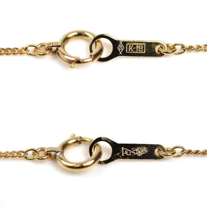 K18YG イエローゴールド ネックレス 喜平2面カット 1.7g 40cm レディース【中古】