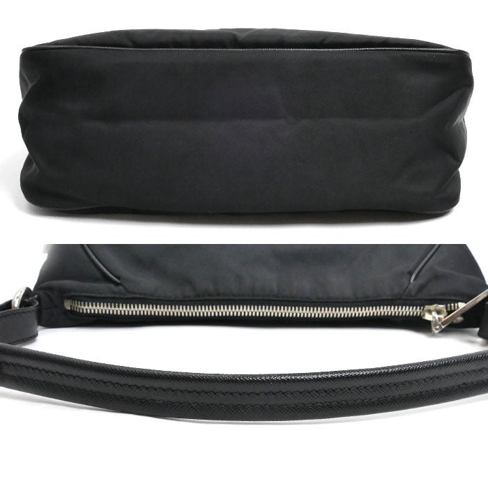 PRADA プラダ トライアングルロゴ ナイロン ショルダーバッグ ショルダーバッグ ブラック レディース【中古】