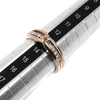 Vendome Aoyama ヴァンドーム青山 K10PG ピンクゴールド セットリング リング・指輪 キュービックジルコニア 13号 3.8g レディース【中古】