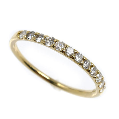 K18YG イエローゴールド ハーフエタニティ リング・指輪 ダイヤモンド0.30ct 11.5号 1.3g レディース【中古】