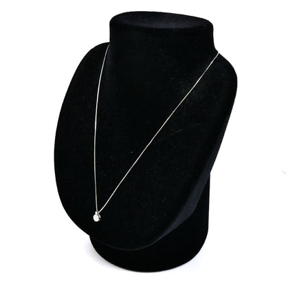 PT900/850 ネックレス ダイヤモンド0.22ct/0.02ct 3.1g ～45cm フリーチェーン レディース【中古】