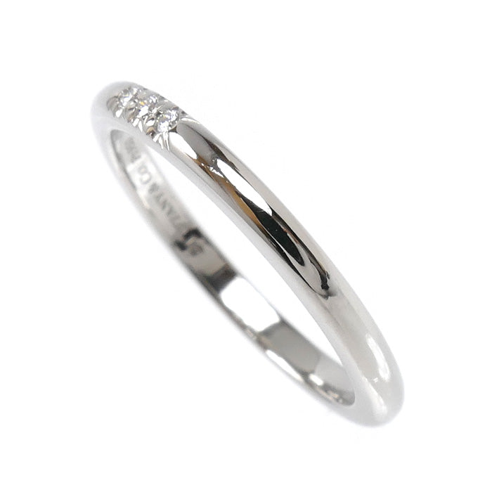 TIFFANY&Co. ティファニー Pt950プラチナ ウェディング 3PD リング・指輪 61000895 ダイヤモンド 10号 3.5g レディース【中古】【美品】