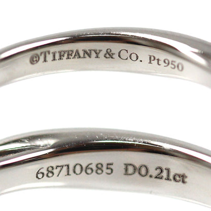 TIFFANY&Co. ティファニー Pt950プラチナ ソリティア リング・指輪 ダイヤモンド0.21ct 11号 3.5g レディース【中古】