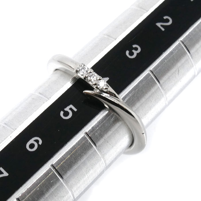Ipomo アイプリモ Pt950プラチナ エピュレ リング・指輪 ダイヤモンド0.02ct 4号 2.6g レディース【中古】