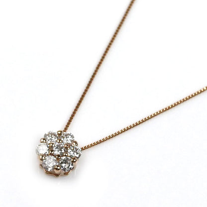 K18PG ピンクゴールド ネックレス ダイヤモンド0.30ct 1.2g 40cm レディース【中古】