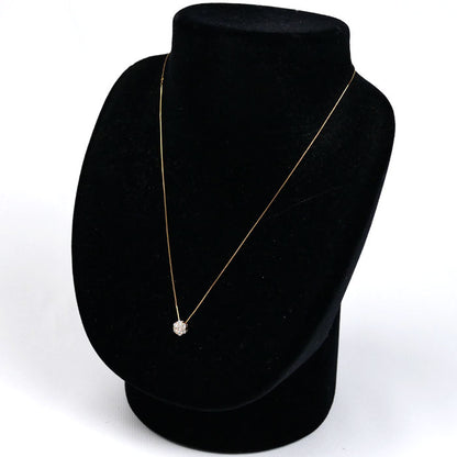 K18PG ピンクゴールド ネックレス ダイヤモンド0.30ct 1.2g 40cm レディース【中古】