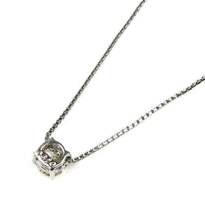 Pt850プラチナ ネックレス ダイヤモンド0.31ct 2.4g 40cm 一粒ダイヤ レディース【中古】