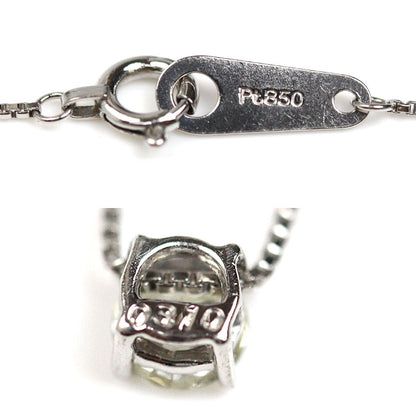 Pt850プラチナ ネックレス ダイヤモンド0.31ct 2.4g 40cm 一粒ダイヤ レディース【中古】