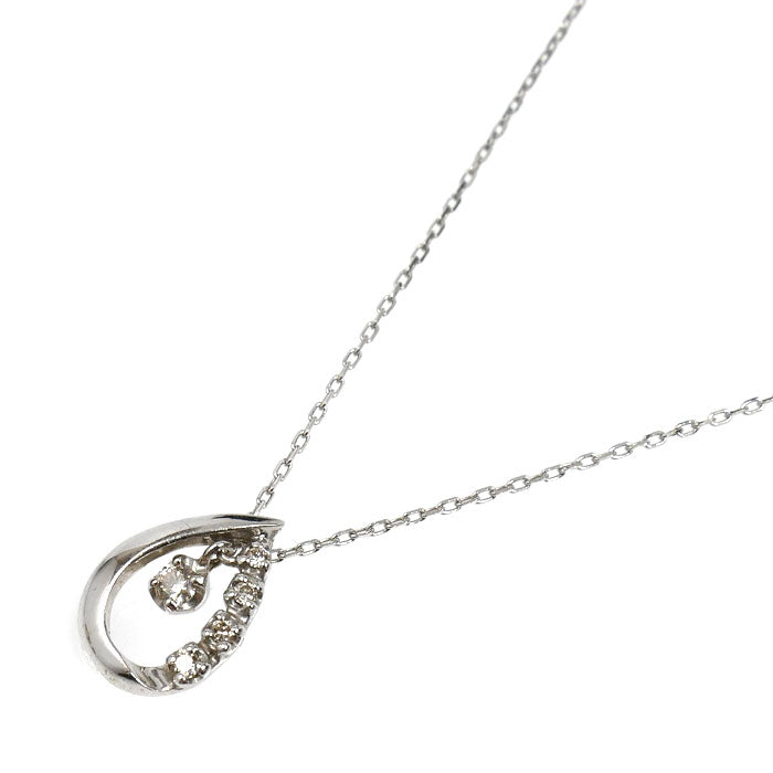 Vendome Aoyama ヴァンドーム青山 K10WG ホワイトゴールド ネックレス AJBN137440DI/ADVZ000705WG ダイヤモンド 1.2g 40cm レディース【中古】