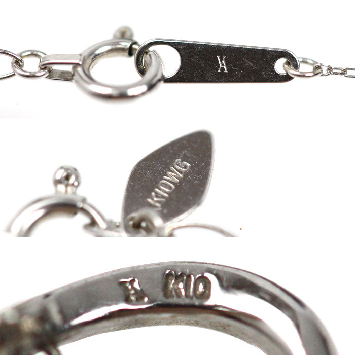 Vendome Aoyama ヴァンドーム青山 K10WG ホワイトゴールド ネックレス AJBN137440DI/ADVZ000705WG ダイヤモンド 1.2g 40cm レディース【中古】