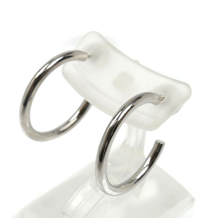 Pt900プラチナ フープ ピアス 1.2g レディース【中古】