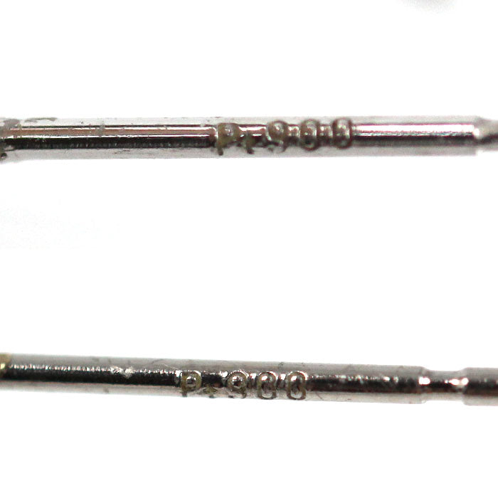 Pt900プラチナ フープ ピアス 1.2g レディース【中古】