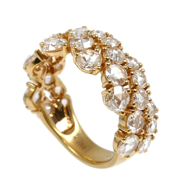 K18RG ローズゴールド リング・指輪 ダイヤモンド2.00ct 12号 4.9g ローズカット レディース【中古】