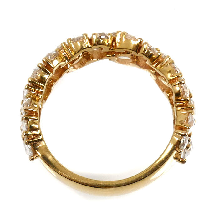 K18RG ローズゴールド リング・指輪 ダイヤモンド2.00ct 12号 4.9g ローズカット レディース【中古】