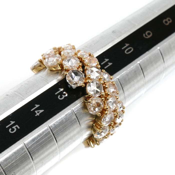 K18RG ローズゴールド リング・指輪 ダイヤモンド2.00ct 12号 4.9g ローズカット レディース【中古】